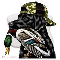 Labrador Hunting Dog With Duck Hello Hunting Season Ceramic Ornament thumb 2