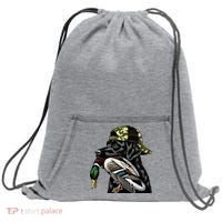 Labrador Hunting Dog With Duck Hello Hunting Season Sweatshirt Cinch Pack Bag thumb 0