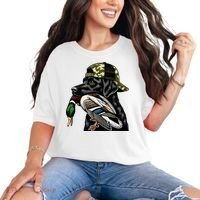 Labrador Hunting Dog With Duck Hello Hunting Season Comfort Colors T-Shirt thumb 0