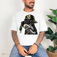 Labrador Hunting Dog With Duck Hello Hunting Season Comfort Colors T-Shirt thumb 3