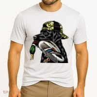 Labrador Hunting Dog With Duck Hello Hunting Season Cooling Performance Crew T-Shirt thumb 2