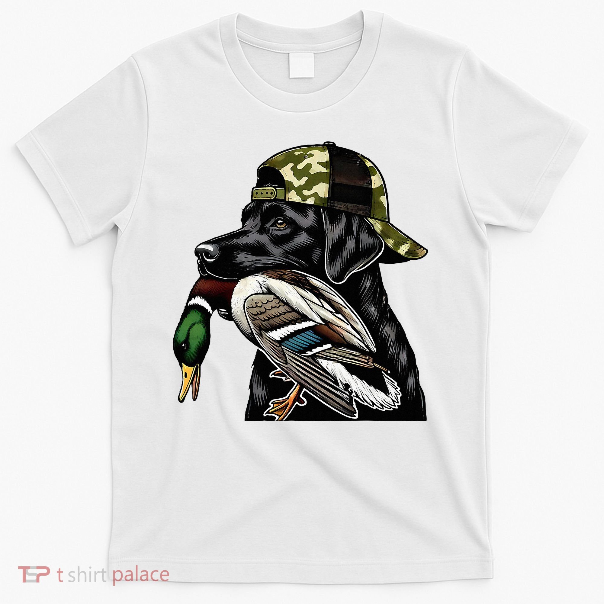 Labrador Hunting Dog With Duck Hello Hunting Season T-Shirt
