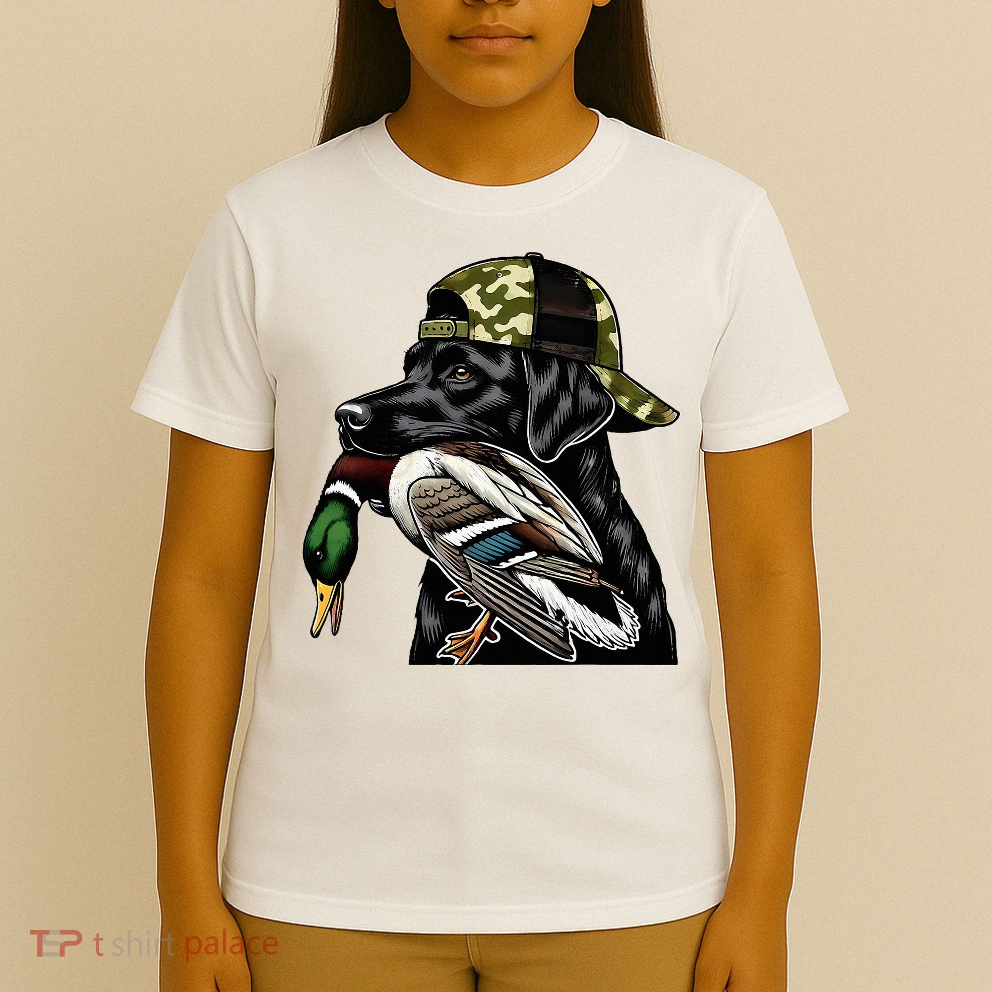 Labrador Hunting Dog With Duck Hello Hunting Season T-Shirt