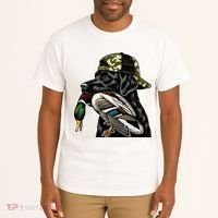Labrador Hunting Dog With Duck Hello Hunting Season Tall T-Shirt thumb 2