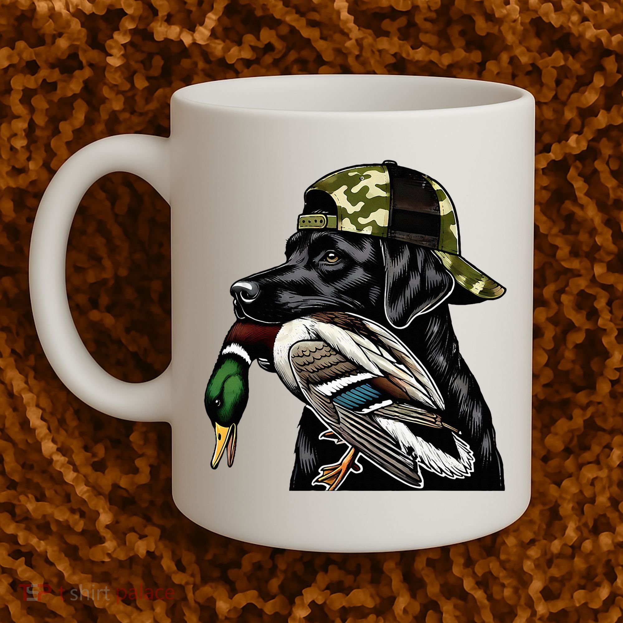 Labrador Hunting Dog With Duck Hello Hunting Season Coffee Mug