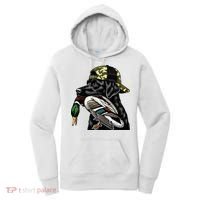 Labrador Hunting Dog With Duck Hello Hunting Season Women's Hoodie thumb 0