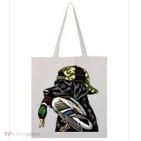 Labrador Hunting Dog With Duck Hello Hunting Season Tote Bag thumb 0