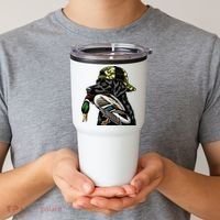 Labrador Hunting Dog With Duck Hello Hunting Season Tumbler thumb 2