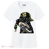 Labrador Hunting Dog With Duck Hello Hunting Season Women's Cooling Performance Crew T-Shirt thumb 0