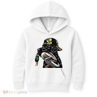Labrador Hunting Dog With Duck Hello Hunting Season Kids Hoodie thumb 0