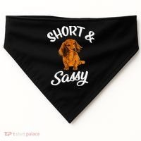 Long Haired Dachshund funny animal lovers USA-Made Doggie Bandana thumb 0