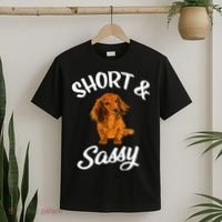 Long Haired Dachshund funny animal lovers T-Shirt thumb 2
