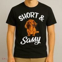 Long Haired Dachshund funny animal lovers T-Shirt thumb 3