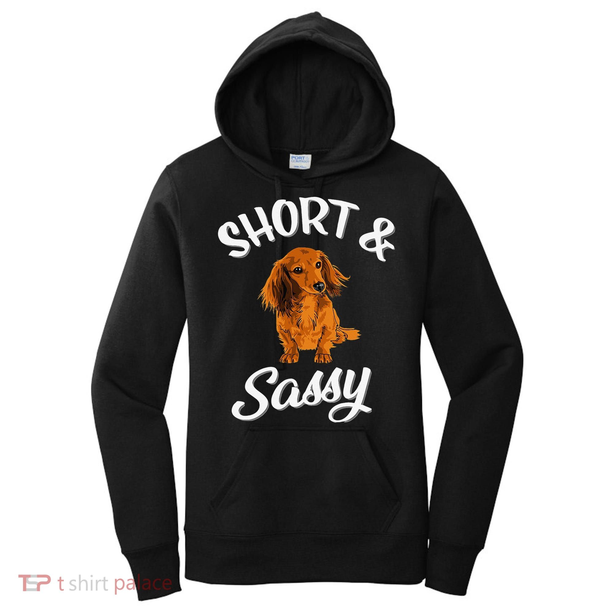 Long Haired Dachshund funny animal lovers Women's Hoodie