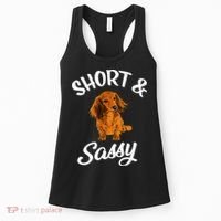 Long Haired Dachshund funny animal lovers Women's Tank Top thumb 0