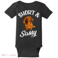 Long Haired Dachshund funny animal lovers Baby Bodysuit thumb 0