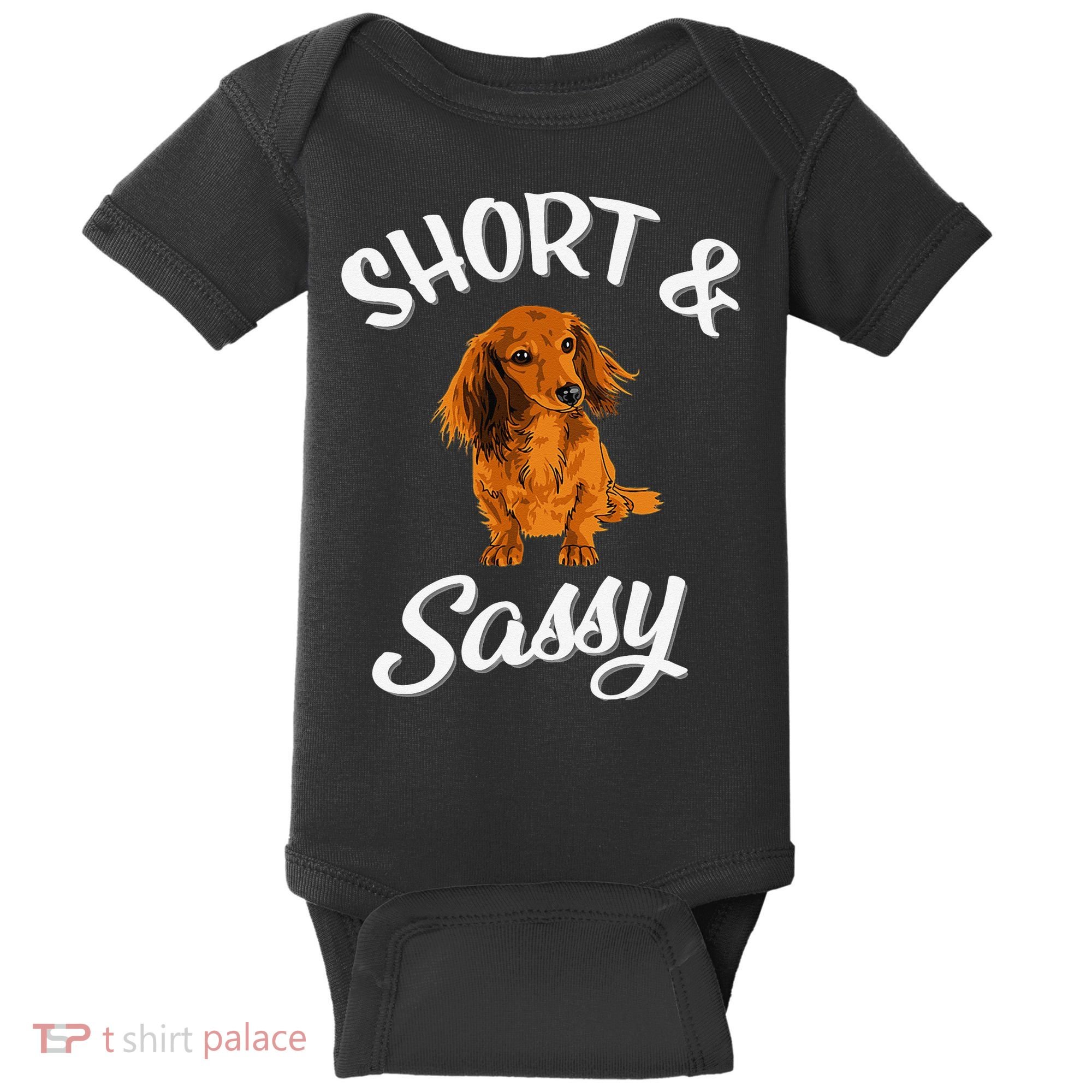 Long Haired Dachshund funny animal lovers Baby Bodysuit
