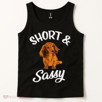 Long Haired Dachshund funny animal lovers Tank Top thumb 2