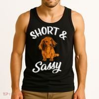 Long Haired Dachshund funny animal lovers Tank Top thumb 3