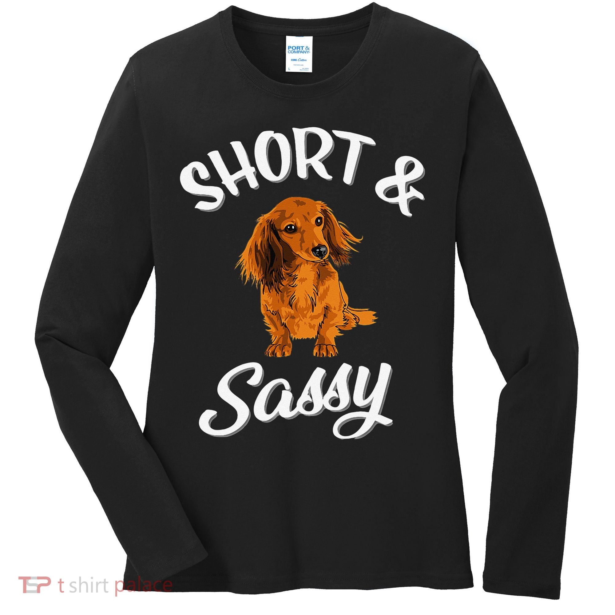 Long Haired Dachshund funny animal lovers Women's Long Sleeve Shirt