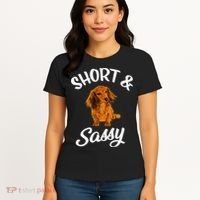 Long Haired Dachshund funny animal lovers Women's T-Shirt thumb 4