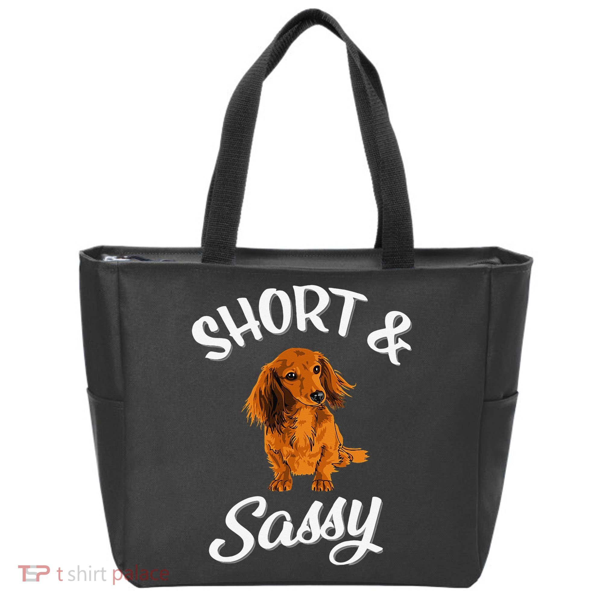 Long Haired Dachshund funny animal lovers Tote Bag