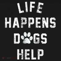 Life Happens Dogs Help Women's Hoodie thumb 2