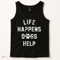 Life Happens Dogs Help Tank Top thumb 2
