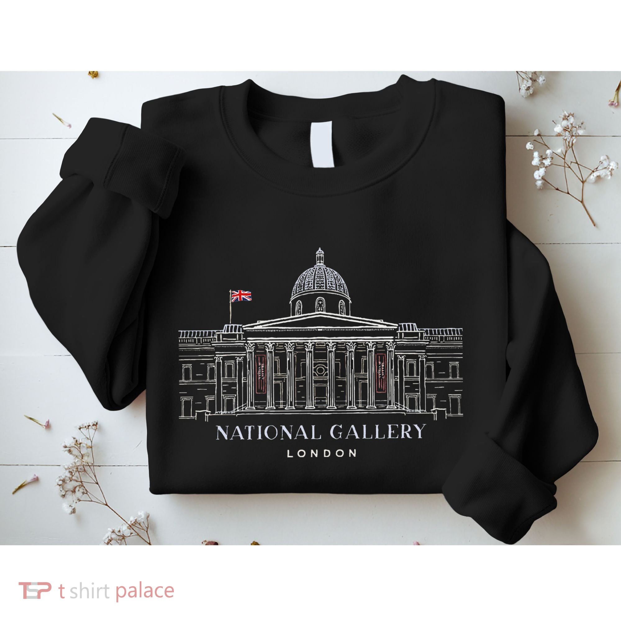 London Hand Drawing Of The National Gallery Building Great Sweatshirt