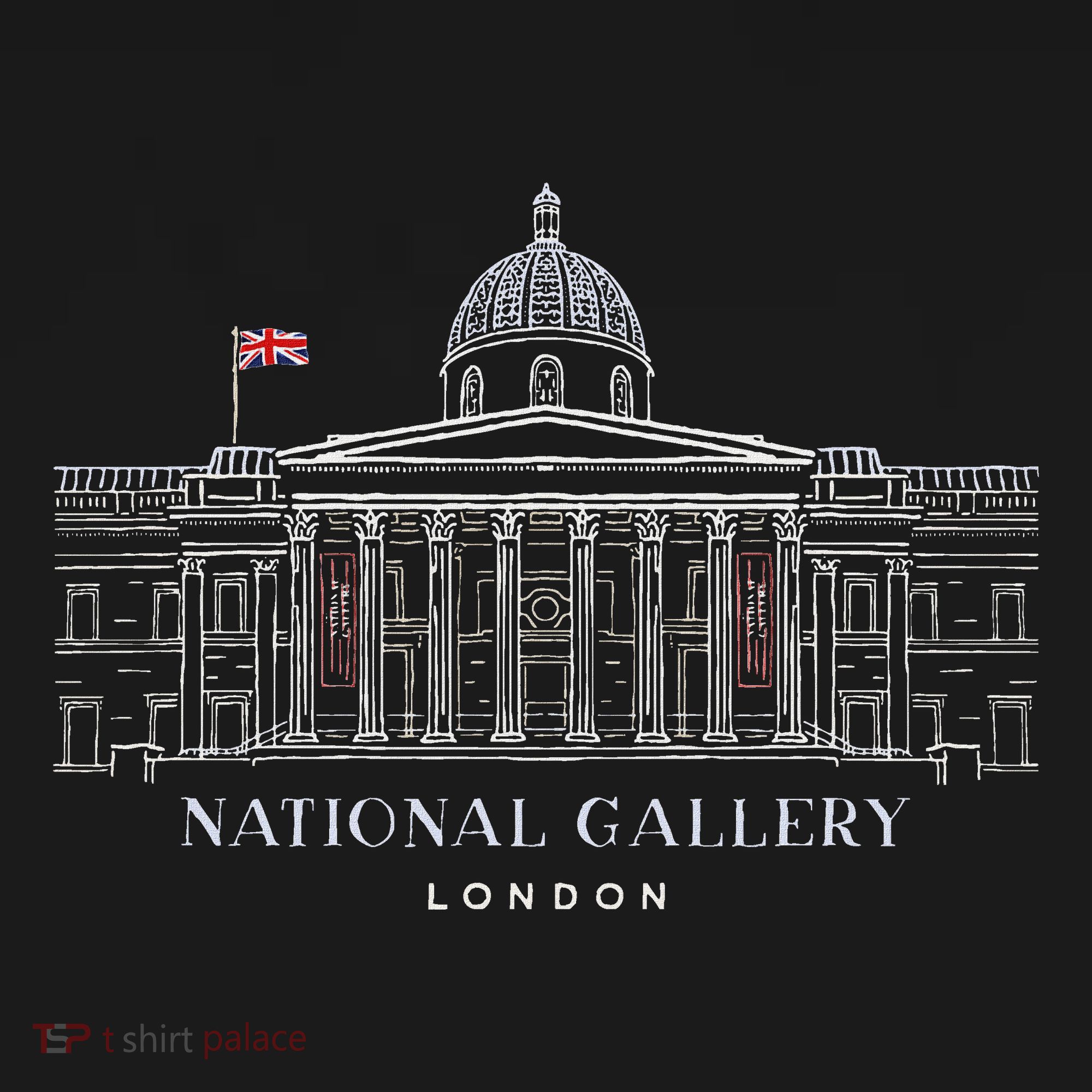 London Hand Drawing Of The National Gallery Building Great Sweatshirt