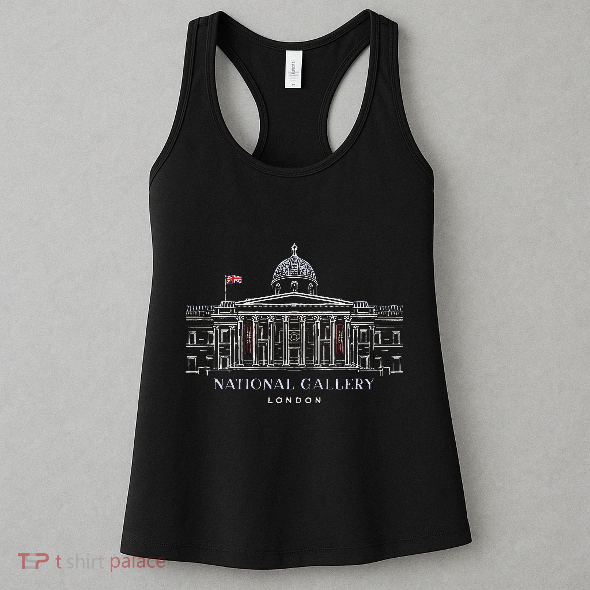 London Hand Drawing Of The National Gallery Building Great Women's Tank Top