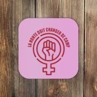 La Honte Doit Changer De Camp Feminist Gisele Pelicot Coaster thumb 0