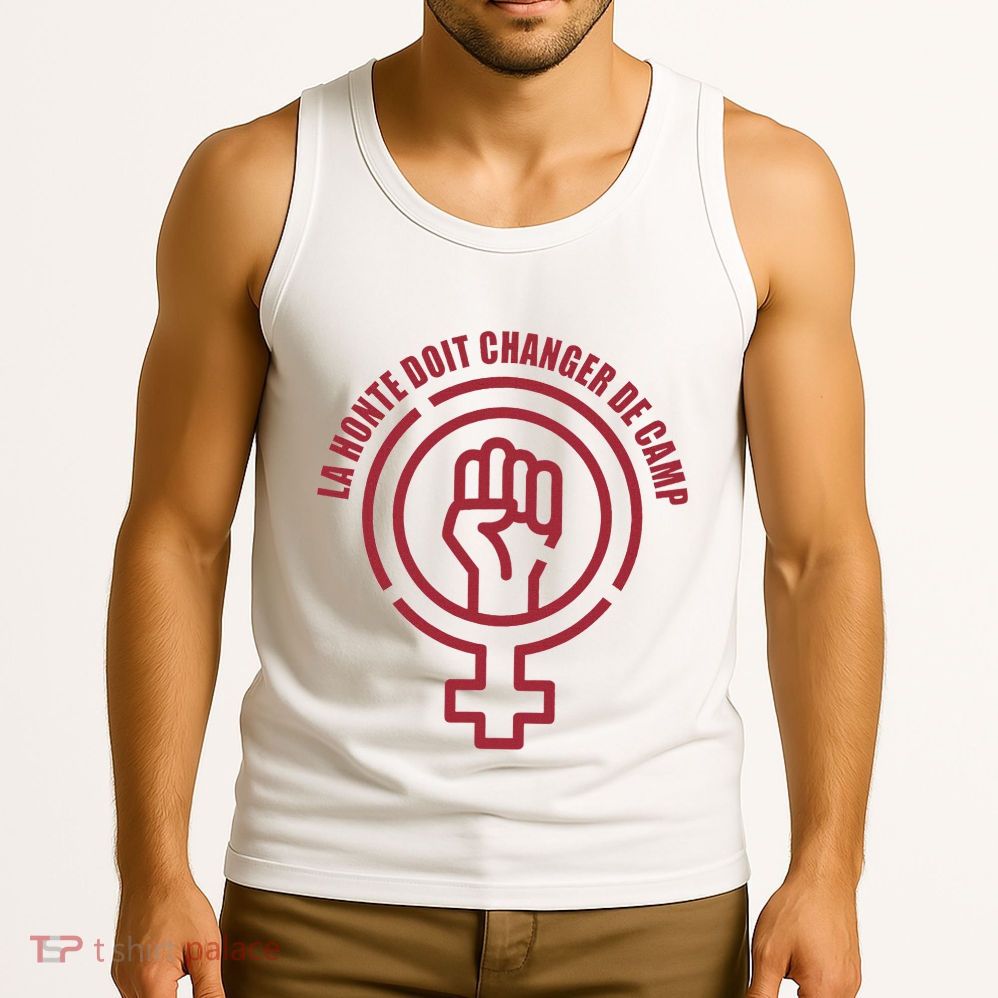 La Honte Doit Changer De Camp Feminist Gisele Pelicot Tank Top