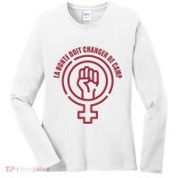 La Honte Doit Changer De Camp Feminist Gisele Pelicot Women's Long Sleeve Shirt thumb 0