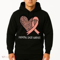 Leopard Heart Endometrial Cancer Awareness Peach Hoodie thumb 2