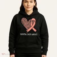 Leopard Heart Endometrial Cancer Awareness Peach Hoodie thumb 5