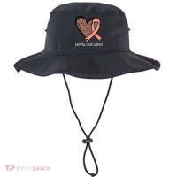 Leopard Heart Endometrial Cancer Awareness Peach Bucket Hat thumb 0