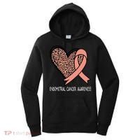 Leopard Heart Endometrial Cancer Awareness Peach Women's Hoodie thumb 0