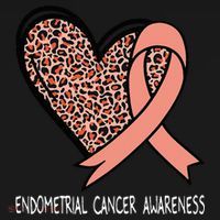 Leopard Heart Endometrial Cancer Awareness Peach Baby Bodysuit thumb 2