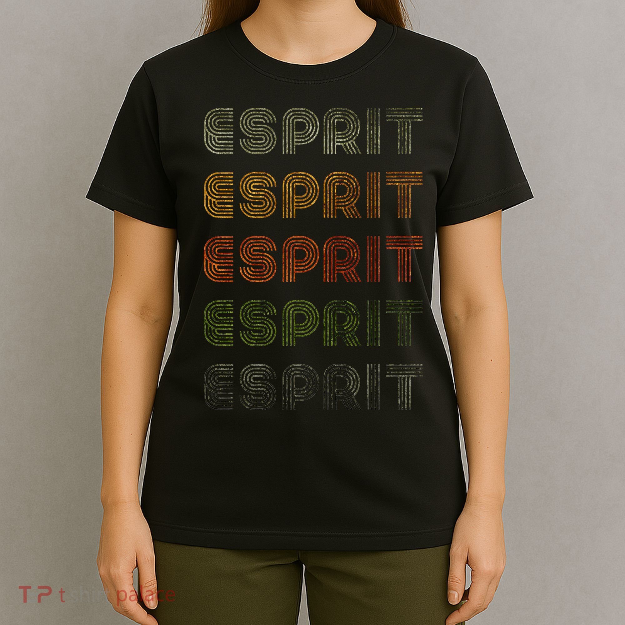 Love Heart Esprit Grunge Vintage Style Black Esprit T-Shirt