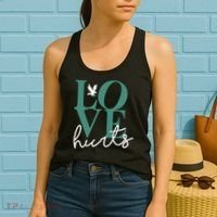 Love Hurts Eagle Retro Women's Tank Top thumb 2