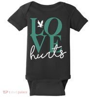 Love Hurts Eagle Retro Baby Bodysuit thumb 0