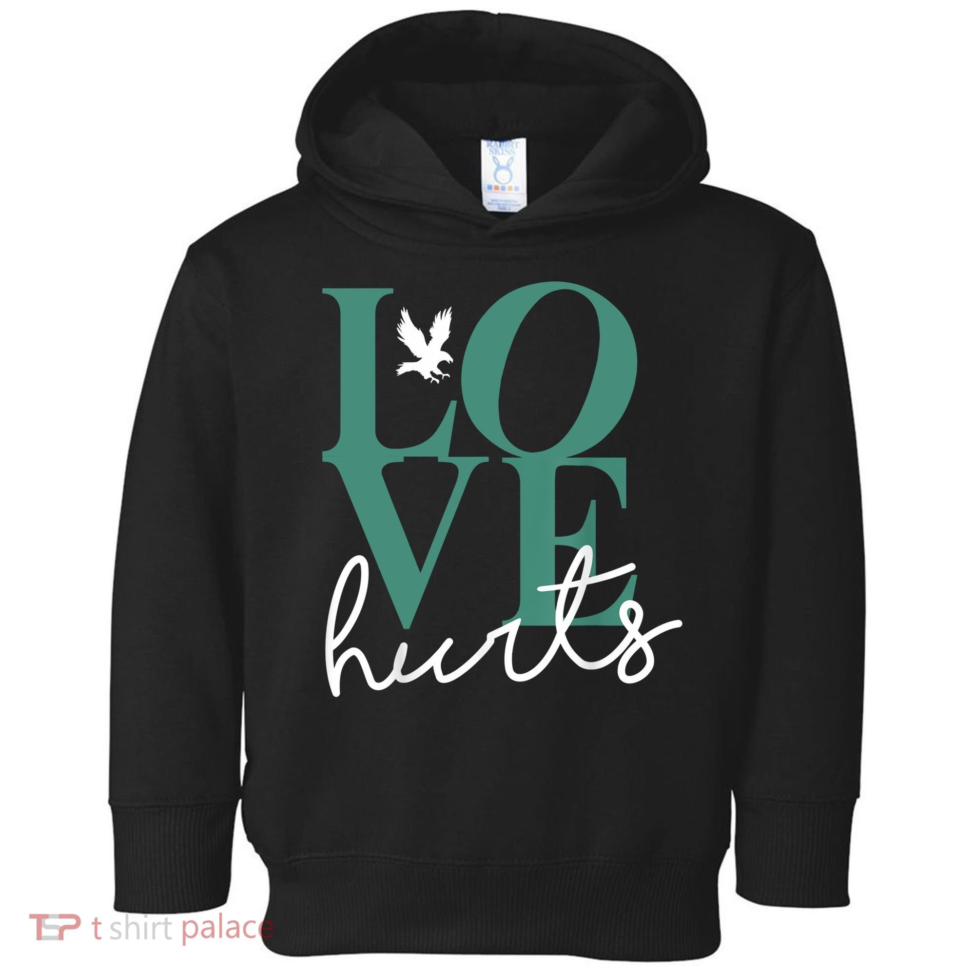 Love Hurts Eagle Retro Toddler Hoodie