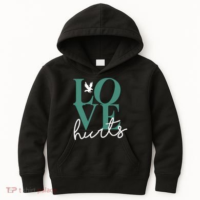 Love Hurts Eagle Retro Kids Hoodie