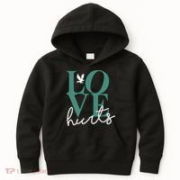 Love Hurts Eagle Retro Kids Hoodie thumb 0