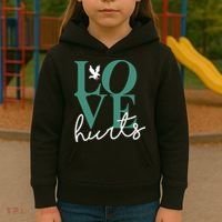 Love Hurts Eagle Retro Kids Hoodie thumb 3