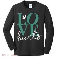 Love Hurts Eagle Retro Kids Long Sleeve Shirt thumb 0