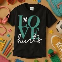 Love Hurts Eagle Retro Kids T-Shirt thumb 3