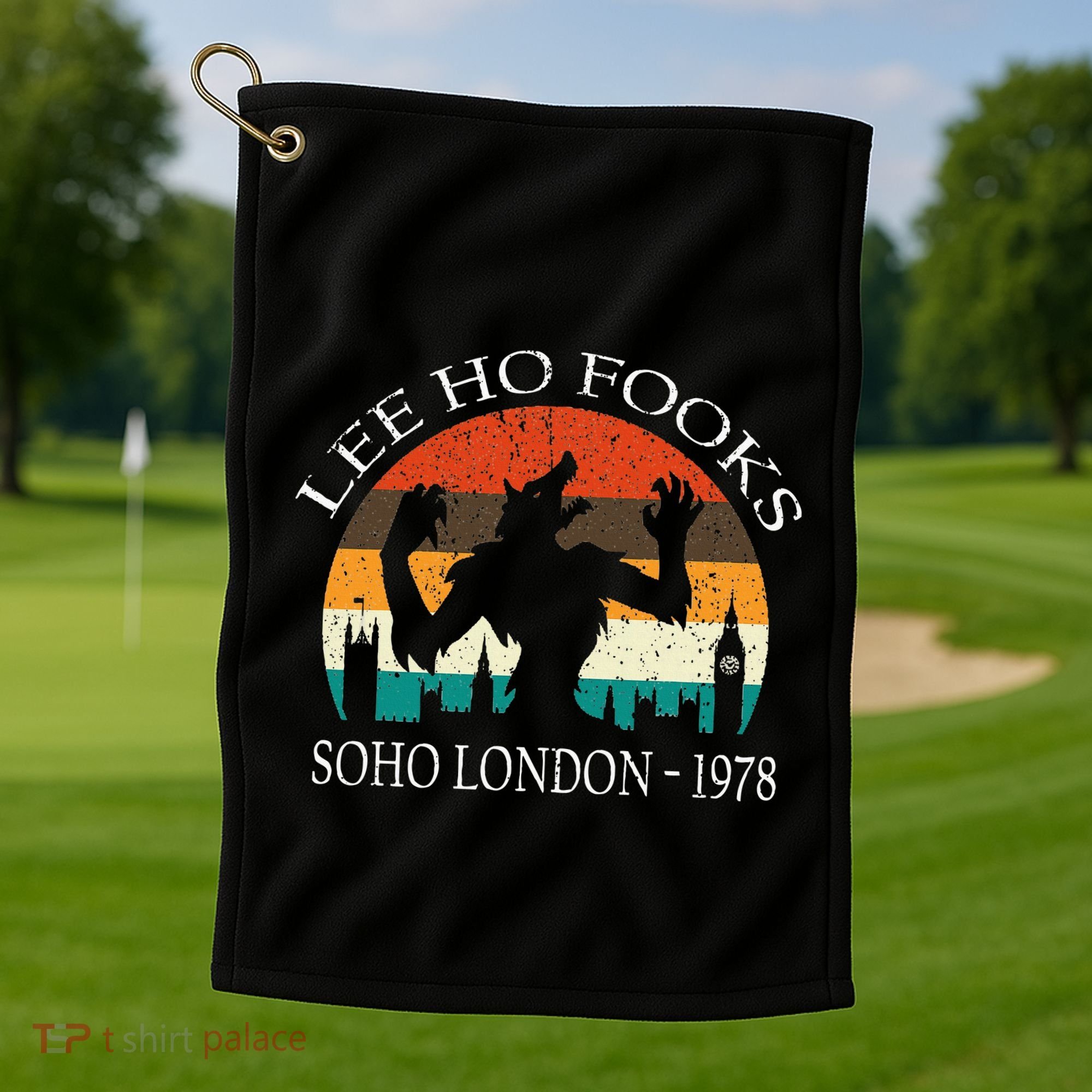 L.E.E H.O F.O.O.K.S Distressed Golf Towel