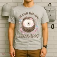 Loves Hedgehogs Forest Animal Cute Hedgehog  T-Shirt thumb 6